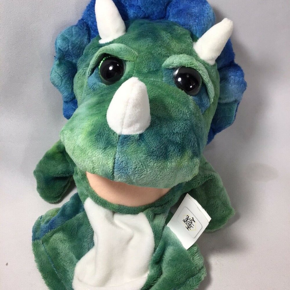Triceratops Dinosaur 10" Puppet Plush Kellytoy Bee